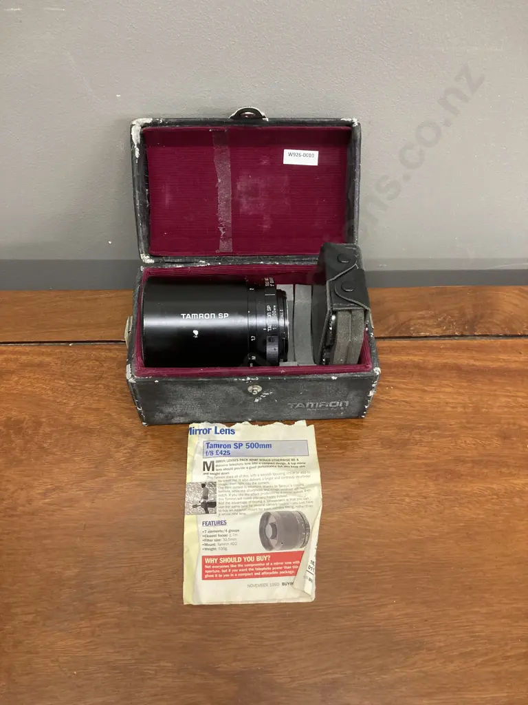 Tamron SP BBAR MC 500mm f/8 Tele Macro Mirror Lens, 55B No924083, With Hood, Tamron Case, 5 x Filters In Moulded Case, Image 1++